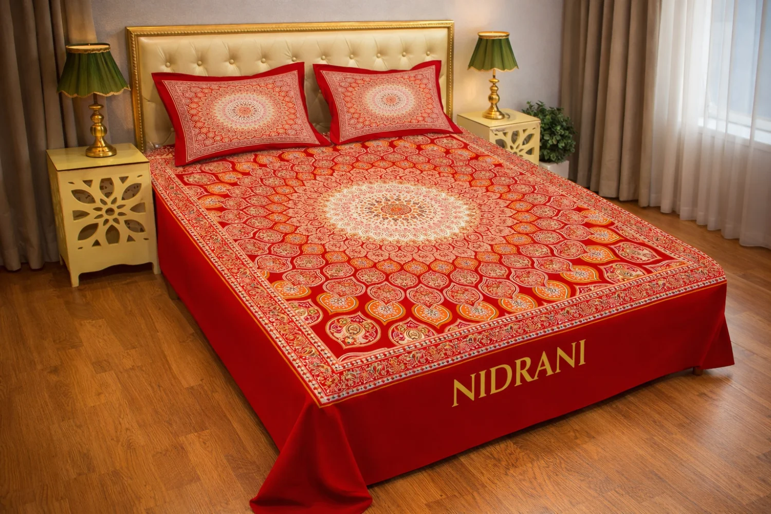 NIDRA Royal Mandala Premium Bedsheet Set