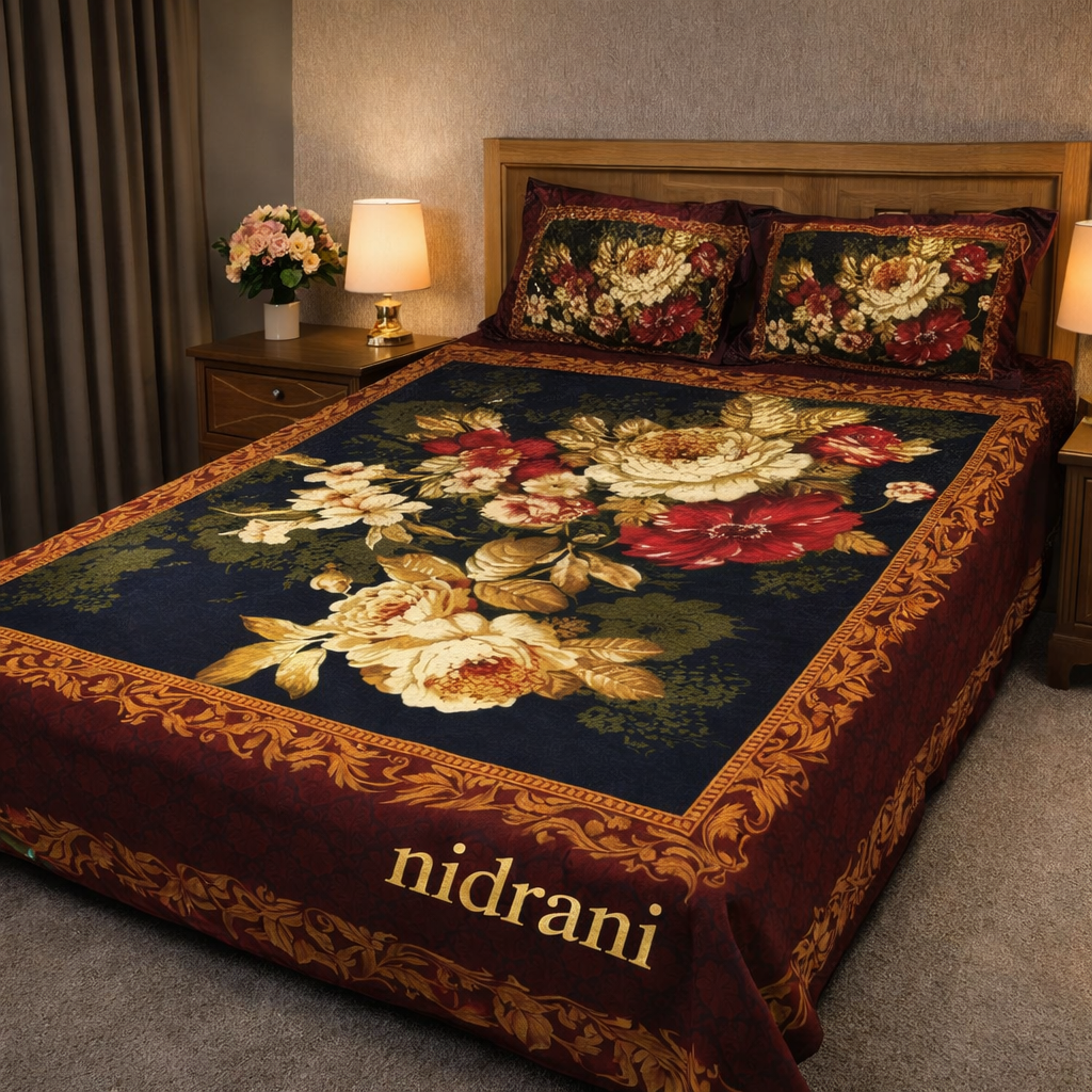 Royal Floral Bedsheet Set