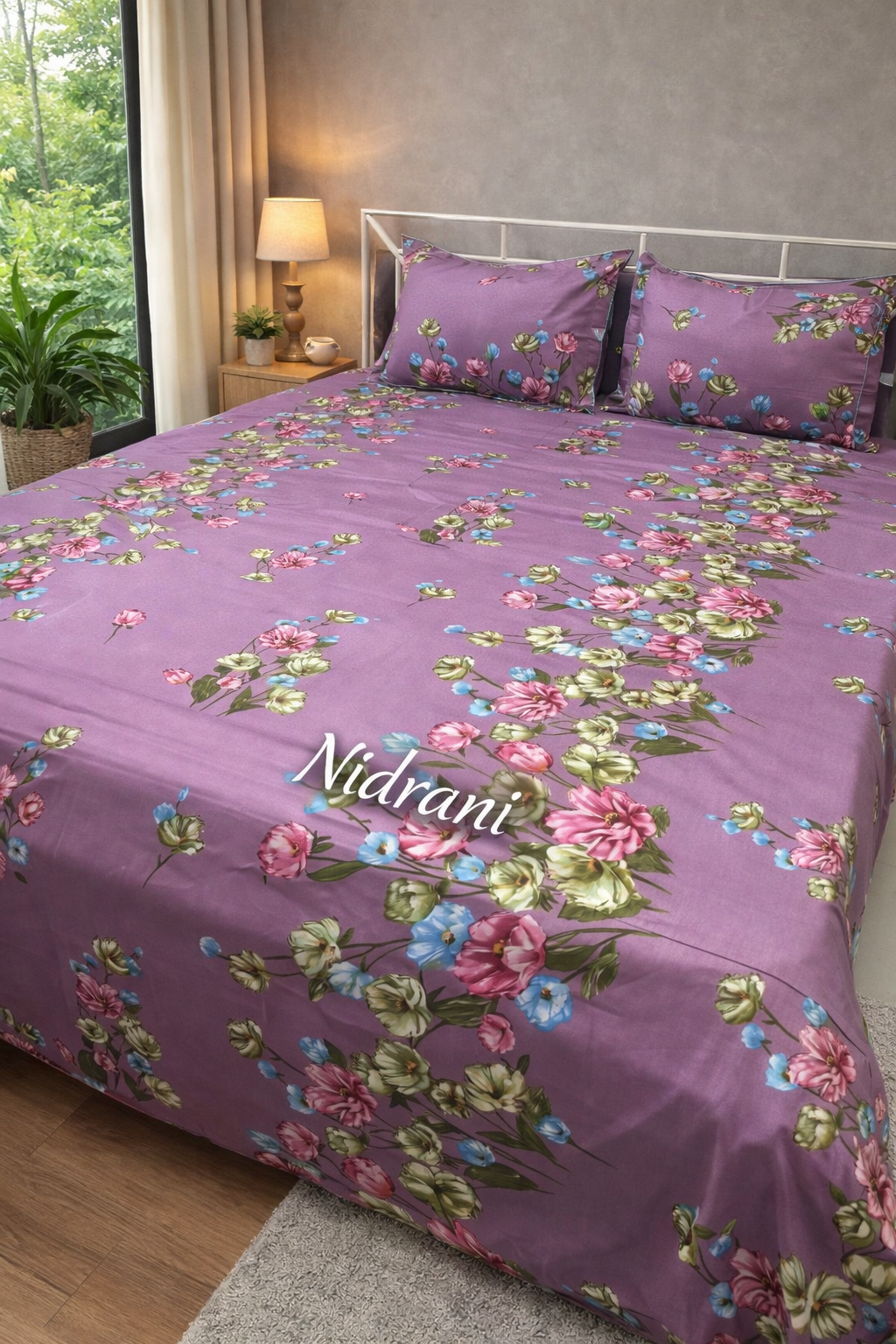 নিদ্রানী ল্যাভেন্ডার লতা টুয়িল বেডশিট