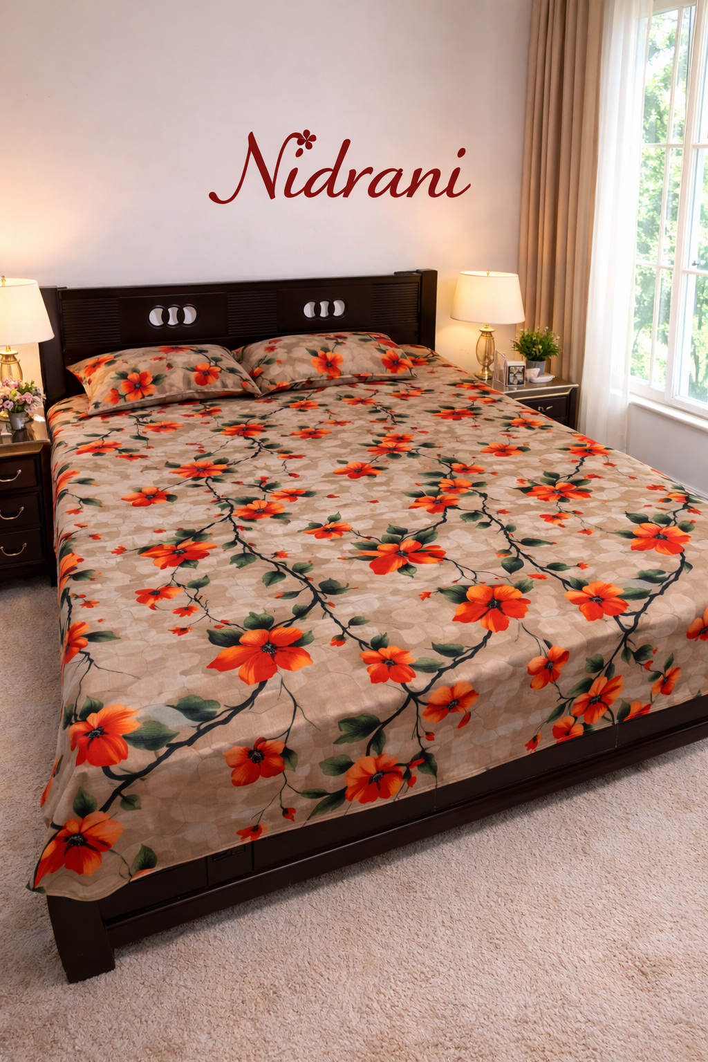 নিদ্রানী কুসুমলতা টুয়িল বেডশিট