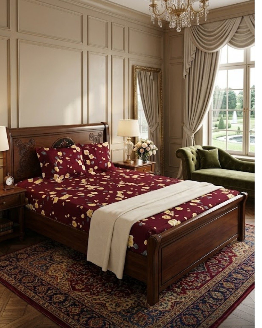 Nidrani Mesmerizing Motif Twill Bedsheet