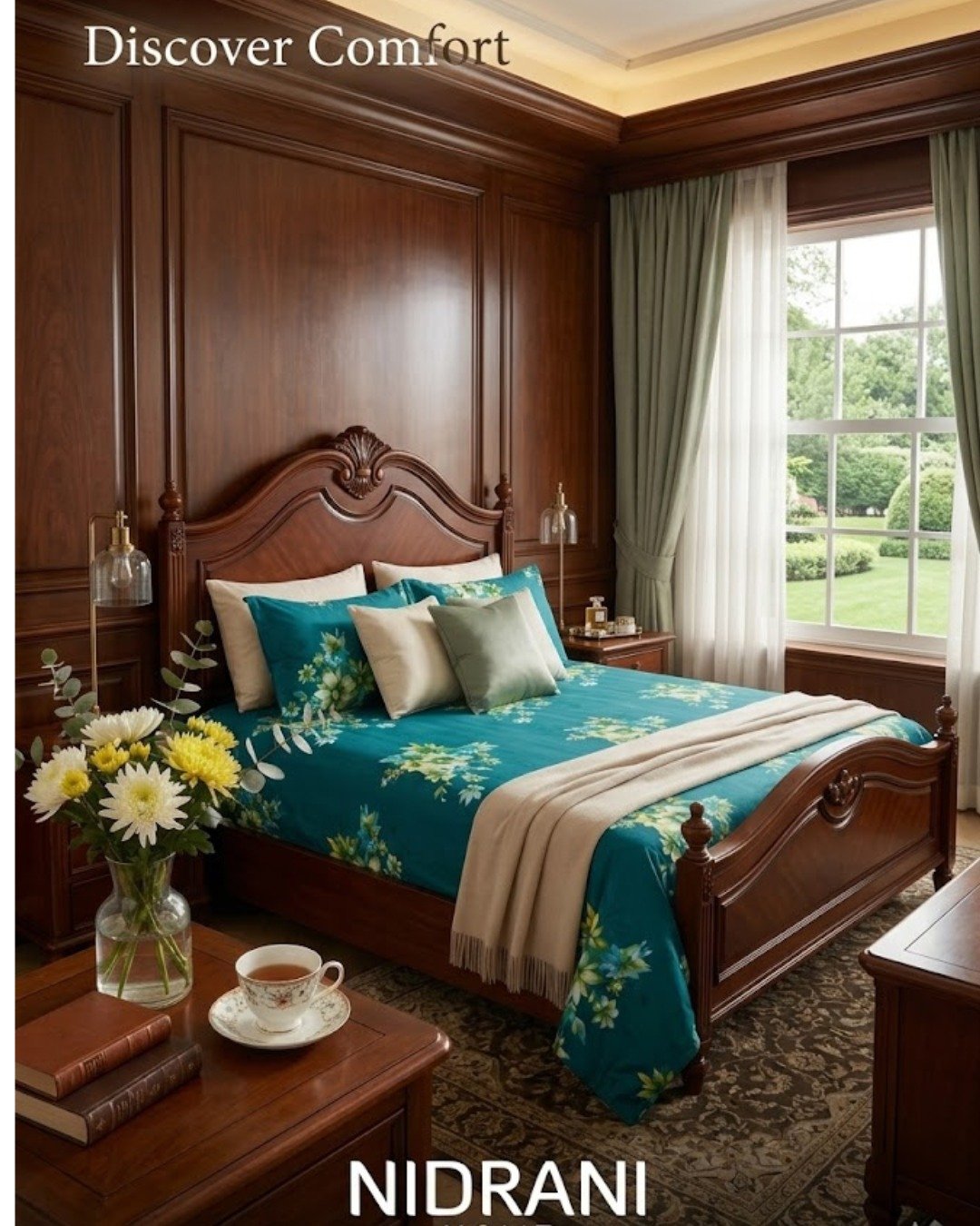 Nidrani Ethereal Bunch Twill Bedsheet