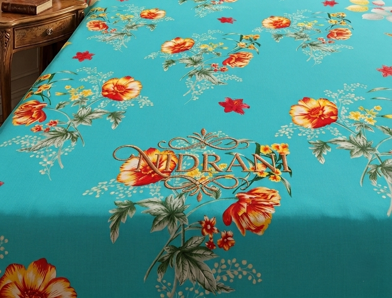 Nidrani Botanical Sprinkle Premium Twill Bedsheet