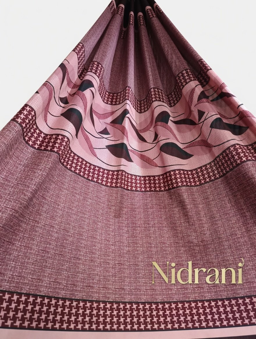 Nidrani Houndstooth Wave Premium Curtain